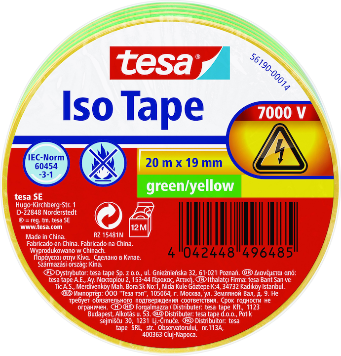 Immagine prodotto tesa Nastro isolante elettrico, nastro adesivo resistente al calore per isolare, riparare e impacchettare (19 mm)