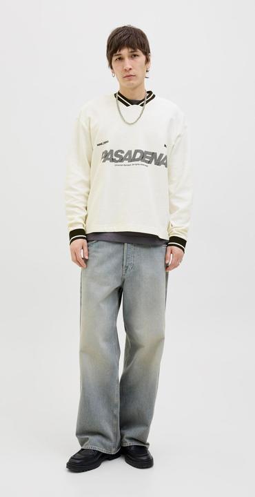 Actual product image Jack & Jones Jcohorizon Sports Print Sweat Ls V-Neck (M)