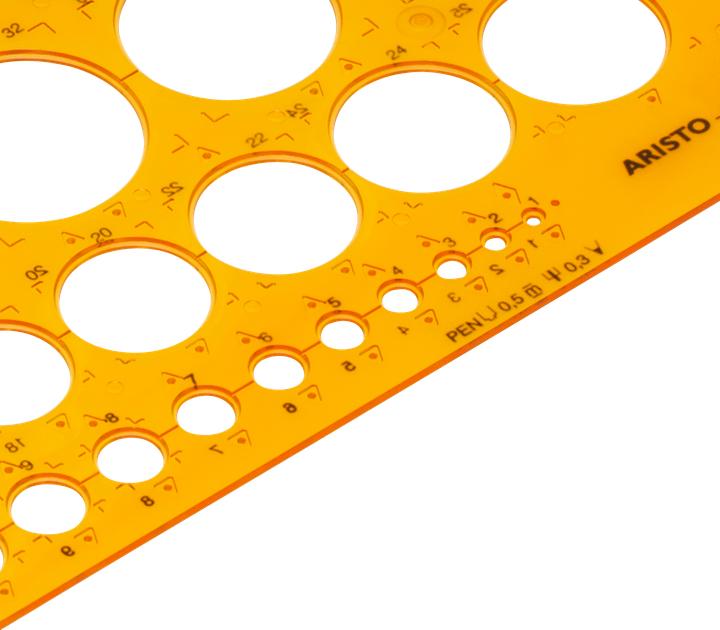 Actual product image Aristo Circle template (20 cm, Plastic)