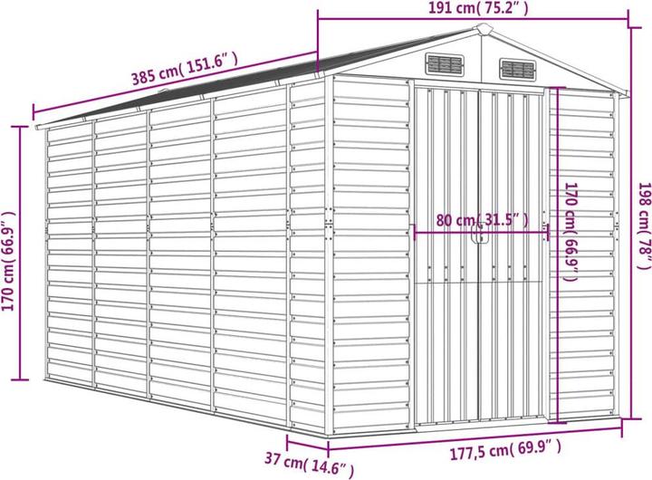 Produktbild vidaXL Gartenschuppen