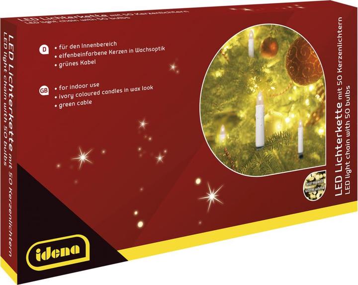 Produktbild Idena Kerzenlichterkette LED 50er warmweiss für Innen (0.04 m)
