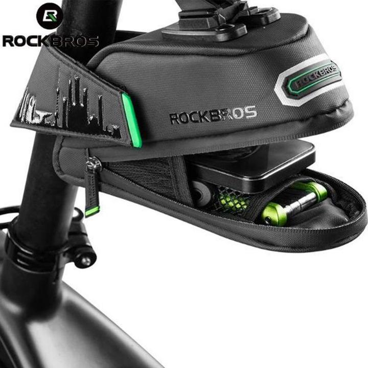 Actual product image Rockbros C27-1 bicycle bag under the saddle - black (1.50 l, Luggage carrier bag)