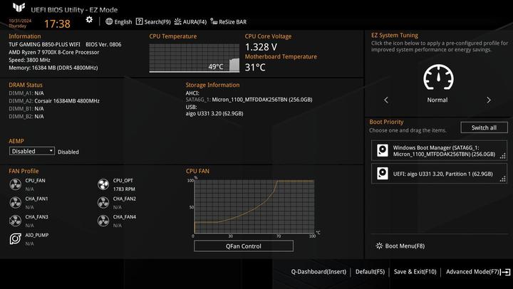 Image du produit ASUS TUF Gaming B850-Plus Wifi (AM5, AMD B850, ATX)