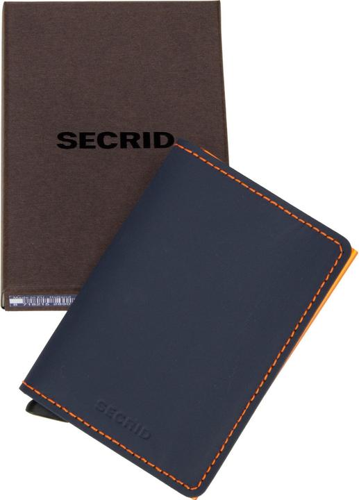 Actual product image Secrid Slimwallet Matte Nightblue & Orange
