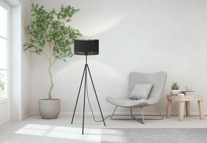 Produktbild EGLO Stehleuchte ESTEPERRA 1x E27, Schwarz/Gold (E27)