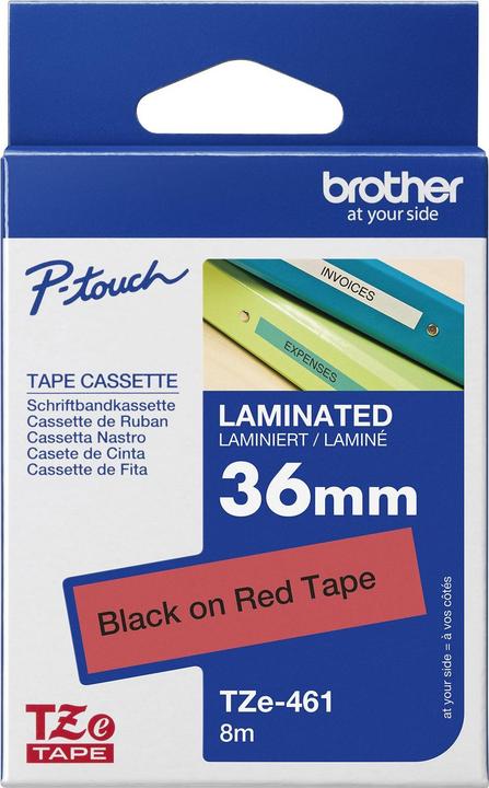 Brother Nastro P-touch TZe-461, nastro TZ (3.60 cm, Rosso)