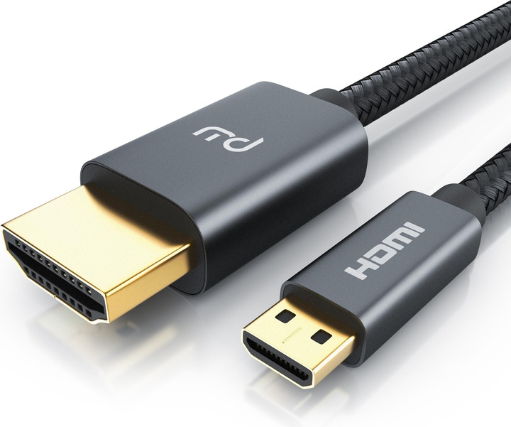 Primewire Micro HDMI auf HDMI Kabel 2.1, Typ D auf Typ A, 8K microHDMI Adapterkabel 7680x4320 @ 120Hz mit DSC (3 m, HDMI)