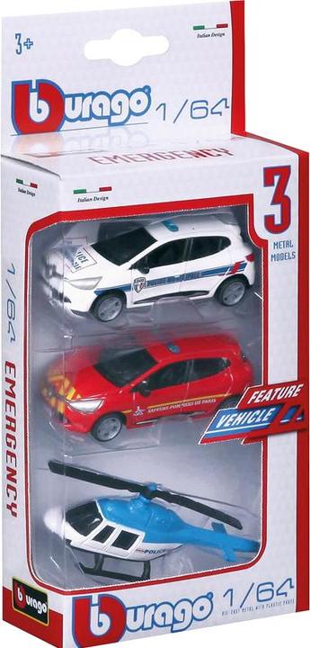 Burago PACK 3 1/64 RETTUNGSFAHRZEUGE