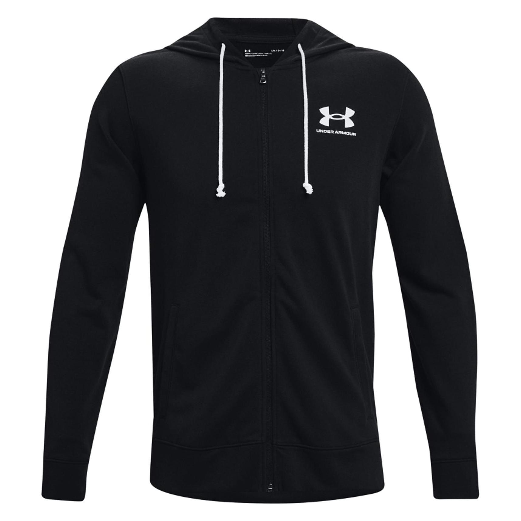 Under Armour, Mannen, Hardloopjack, Rival Terry Lc Full Zip - 51931 (L), Zwart, L