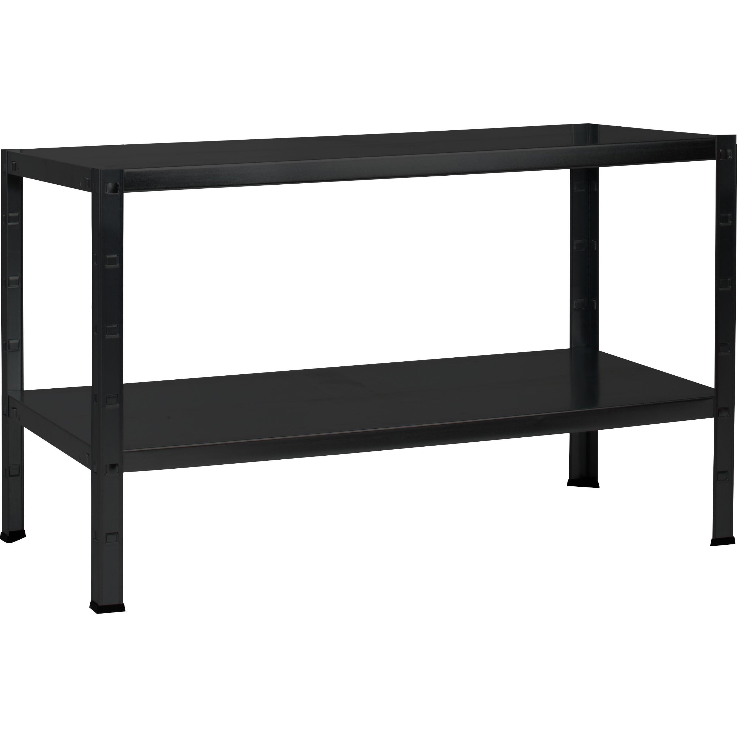 Thumbnail - Schulte Regalwelt, Kellerregal, Steck-Grundregal Schulte schwarz strukturiert 430x1200x400 mm 2 Bden Tragkraft 130 kg