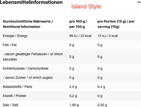 Nutritional values and ingredients Inlead Classic sauce (350 g)