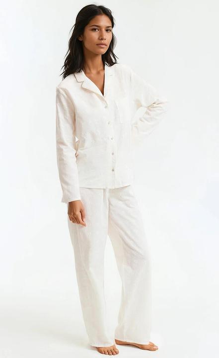 Produktbild La Redoute Collections Bestickter Pyjama aus Baumwolle (M)