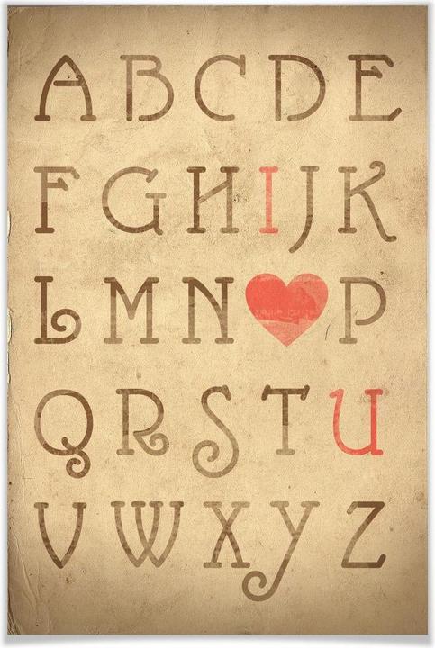 Image du produit Trenddeko Alphabet de l'amour (60 x 90 cm)