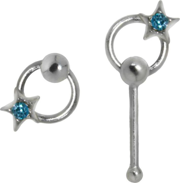 Immagine prodotto Bijouteria Piercing per naso (Argento 925, Vetro (di orologio))