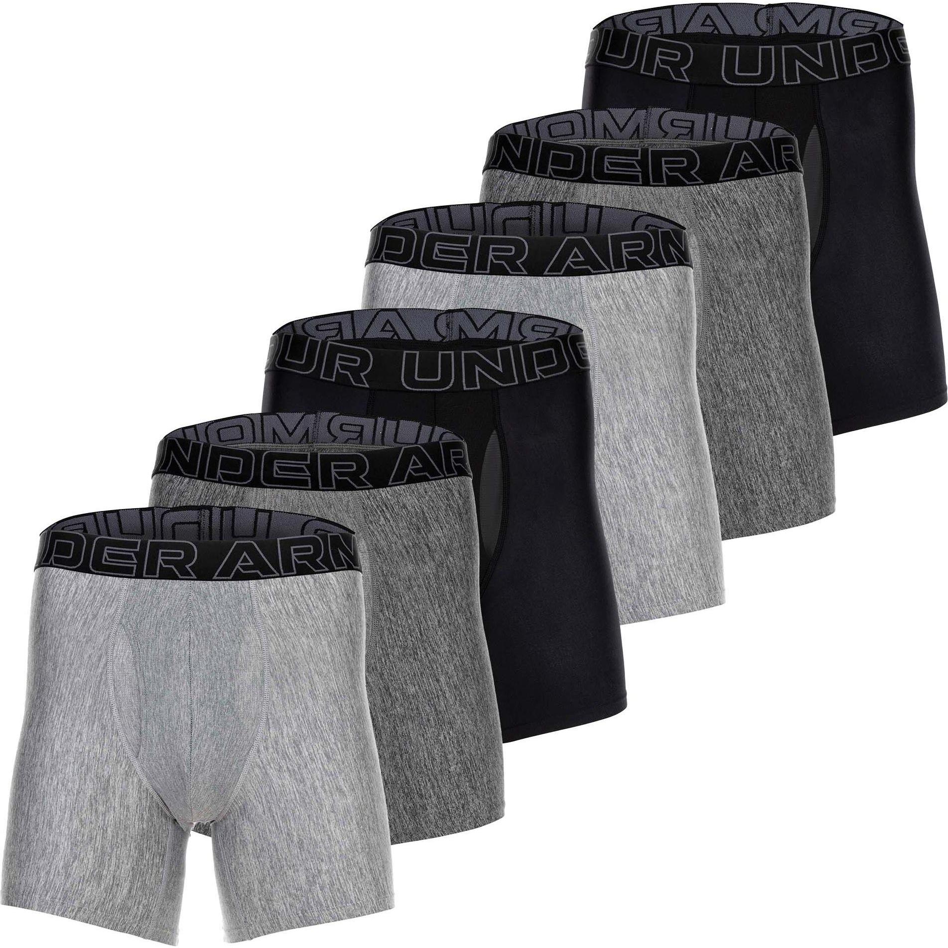 Under Armour, Herren, Unterhosen, Boxershort Sportlich Figurbetont UA PERFORMANCE TECH - SOLID 6 IN 6PK, Mehrfarbig, (XX...