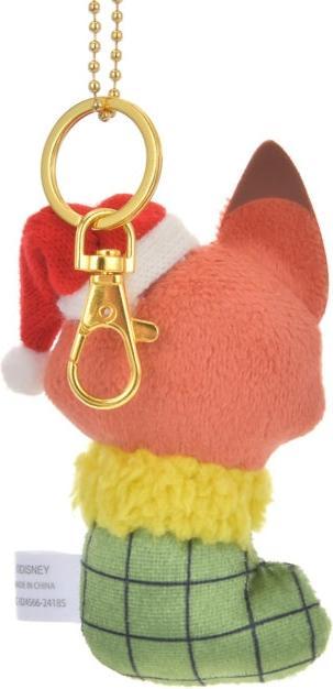 Actual product image Disney Nick Wilde Christmas sock keyring pendant