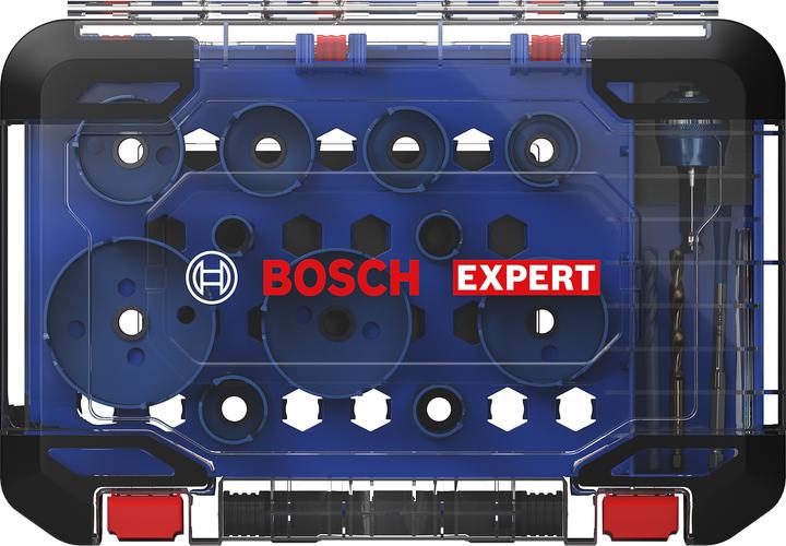 Produktbild Bosch Professional Zubehör EXPERT Construction Material Lochsäge-Set 20/22/25/32/35/40/44/51/60/68/76 mm, 15-tlg. (20, 22, 25, 32, 35, 40, 44, 51, 60, 68, 76 mm)