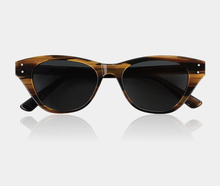 Produktbild James Dixon Gestreift/Grau - Velvet - Cat-Eye - Acetat - Sonnenbrille