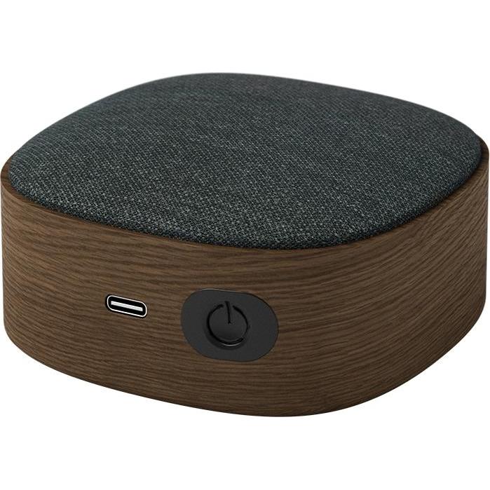 SackIT Go Wood - Bluetooth Speaker - Smoked Oak (8 h), Bluetooth Lautsprecher, Braun