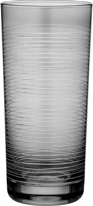 Image du produit Ladelle Verres à long drink Linear Etched Charcoal 410 ml (lot de 4) (0.41 l, 4 x)