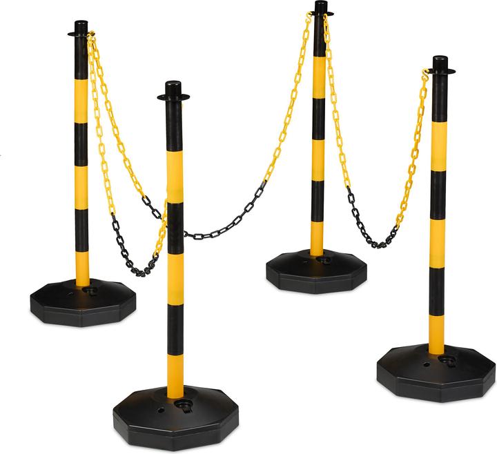 Actual product image Relaxdays 4x barrier posts
