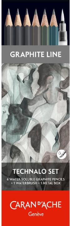 Actual product image Caran d'Ache Graphite Line Technalo Metallschachtel (Blue, Grey, Dark green, 6 x)