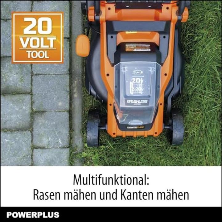 Image du produit Powerplus Tondeuse à gazon Dual Power sans balais 20V Ø 340mm - batterie et chargeur non compris (Fonctionnement sur batterie)