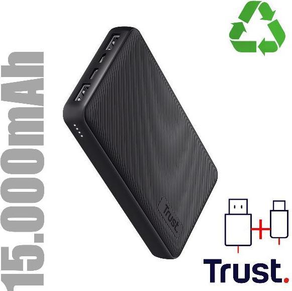 Produktbild Trust Primo Lithium-Ion (Li-Ion) Black (15000 mAh, 15 W, 55.50 Wh)
