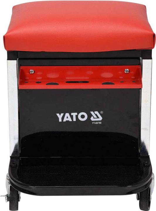 Actual product image Yato Professional workshop stool with 2 drawers, storage compartment and shelf, 360° rotatable, 4