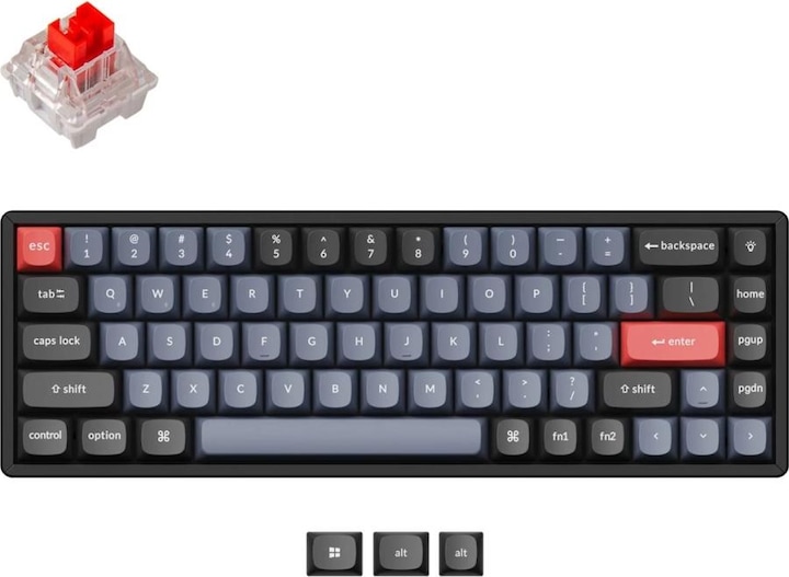 Actual product image Keychron Key K6Pro 65% Alu RGB Key Red H K6P-J1-EN (DE, Wireless)