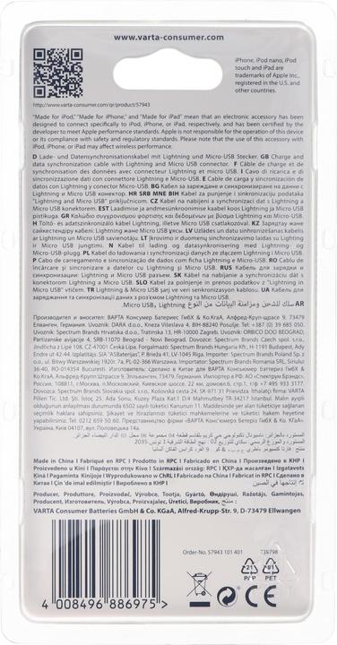 Actual product image Varta Micro-USB (1 m, USB 2.0)