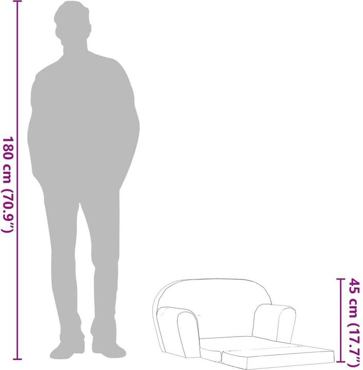 Immagine prodotto vidaXL Loungesessel (Divano per bambini, Poltrona per bambini)