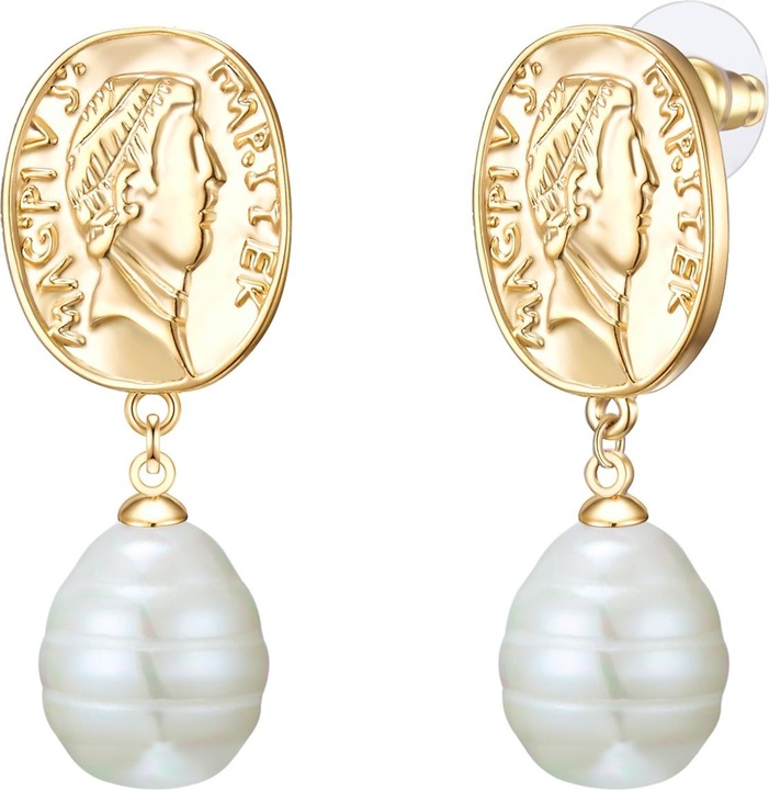 Produktbild Lulu & Jane Messing Muschelkernperle gelbgold - 33338 (Messing)