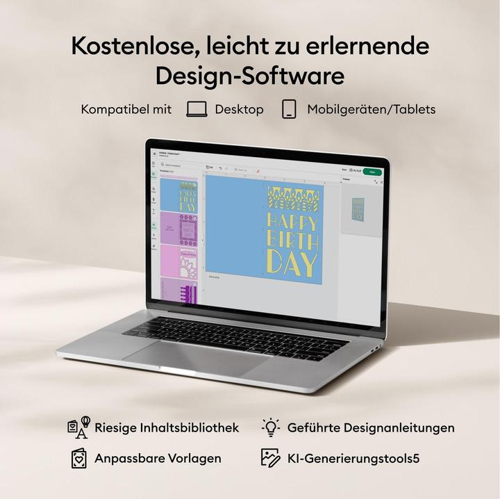 Actual product image Cricut Explore™ 5 Essential Bundle (Cream)