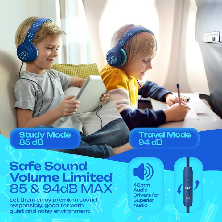 Immagine prodotto PowerLocus PLED Kinderkopfhörer kabelgebunden blau