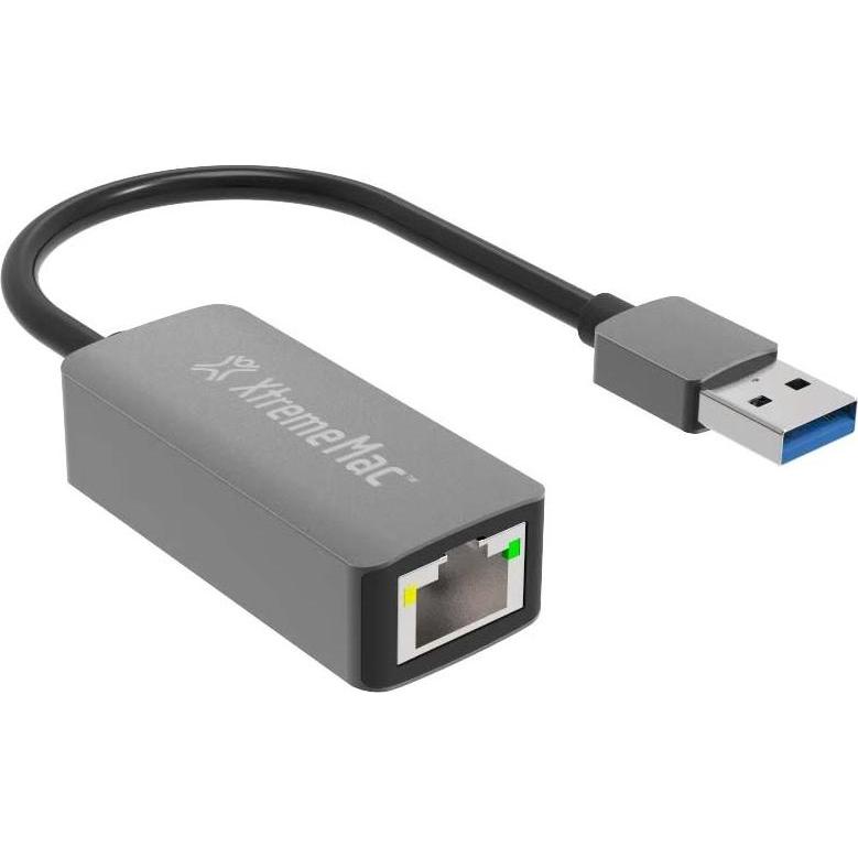 XtremeMac USB-A to Ethernet Adapter, Adattatore di rete, Argento, Grigio