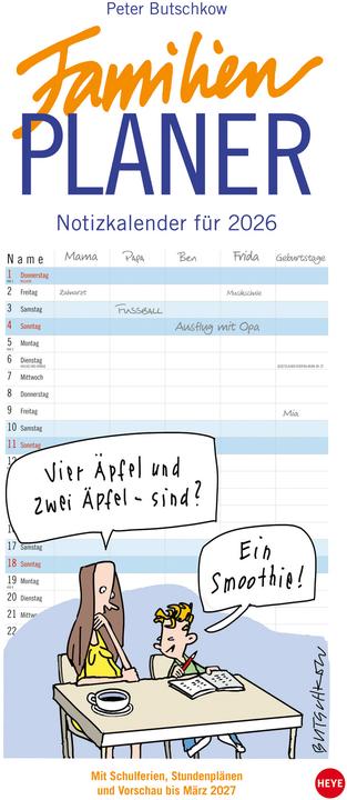 Produktbild Heye Familienplaner (21 x 45 cm)