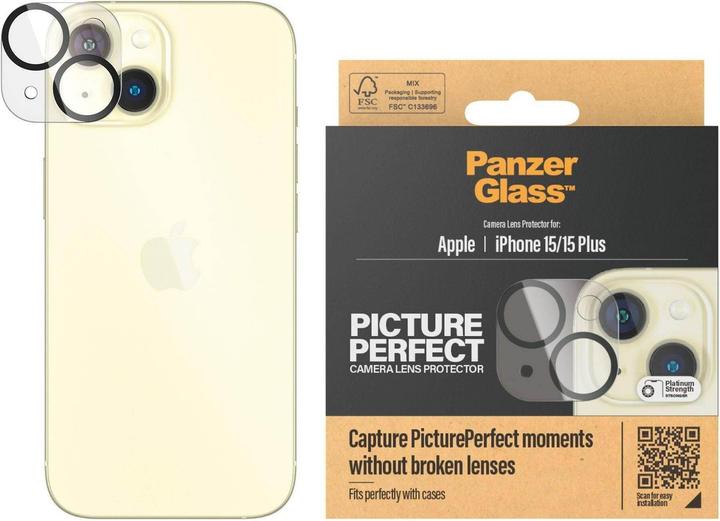 Produktbild PanzerGlass PicturePerfect Camera Lens Protector (1 Stück, Apple iPhone 15, Apple iPhone 15 Plus)