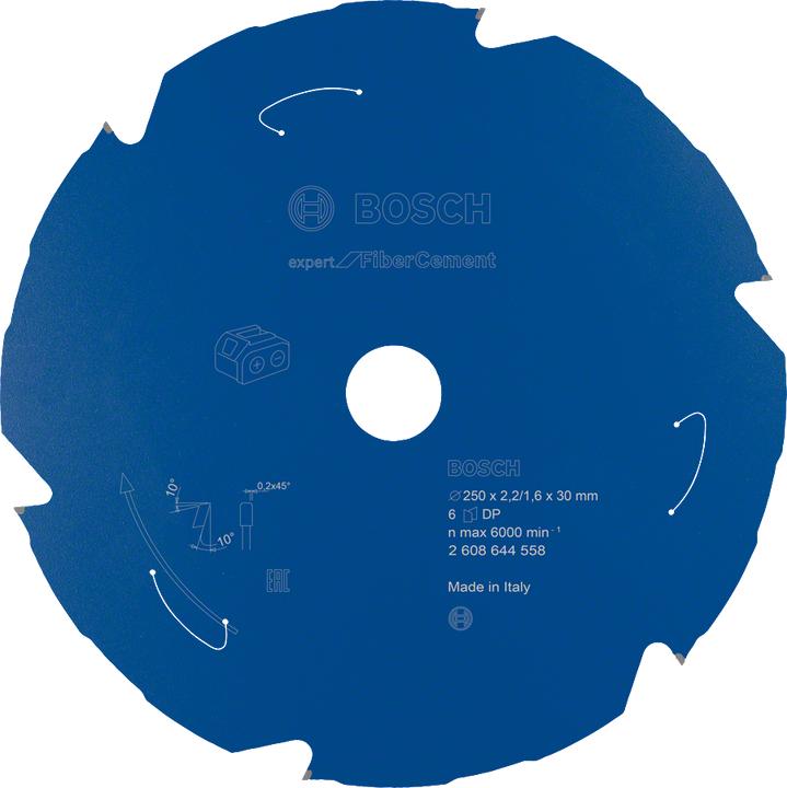 Actual product image Bosch Professional Zubehör Cordless circular saw blade Expert for Fibre Cement, 250 x 2.2/1.6 x 30, 6 teeth