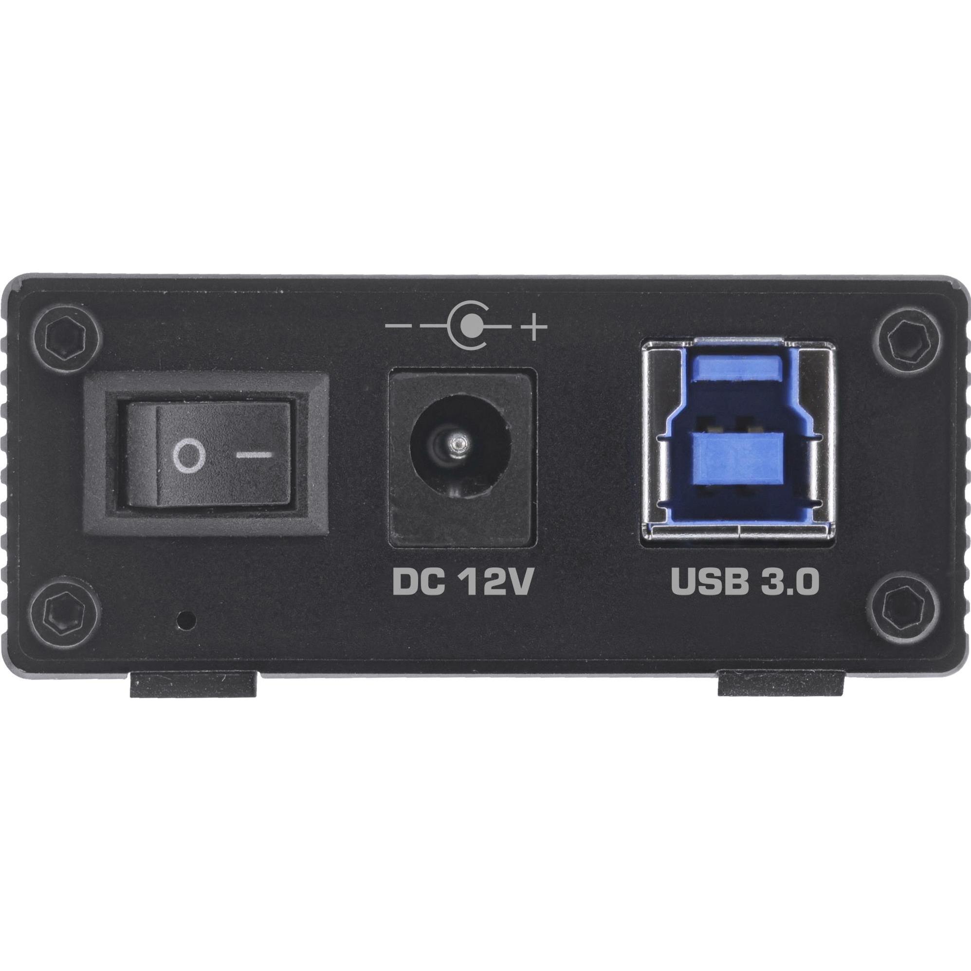 Thumbnail - InLine USB 3.0 Hub 7 Port (USB-C, 7 Ports), Dockingstation + USB Hub, Schwarz