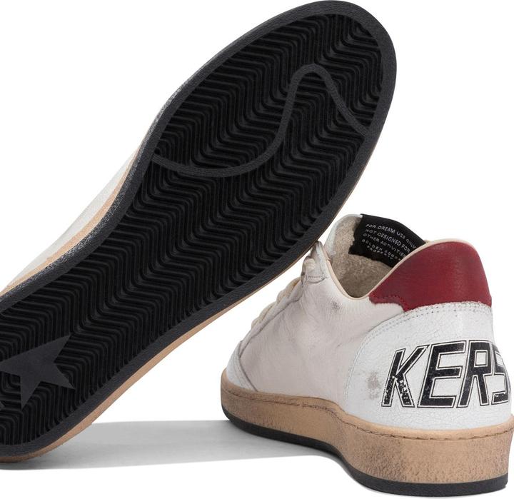 Immagine prodotto Golden Goose ball star sneakers in leather and suede color white / silver / red (41)