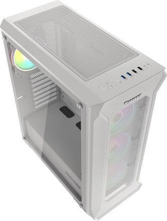 Actual product image Genesis NATEC PC case Irid 505 ARGB Baltas midi Tower (mATX, Mini-ATX, ATX)