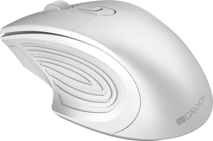 Produktbild Canyon 2.4GHz Optical Wireless Mouse 4 Buttons, DPI 800/1200/1600, Pearl White, 115 * 77 * 38mm, 0.0 (Kabellos)