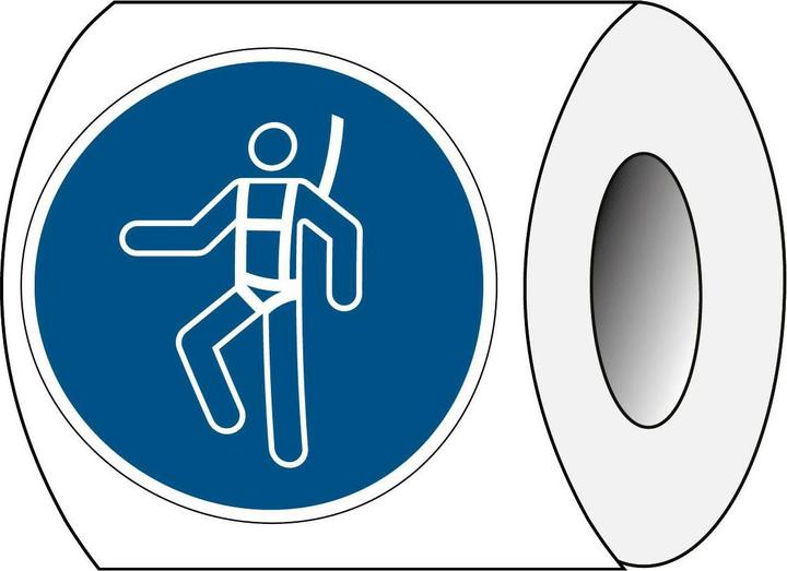 Produktbild Brady ISO 7010 PIC M018 B-7541 ISO Sicherheitskennzeichnung - Auffanggurt benutzen Laminierter