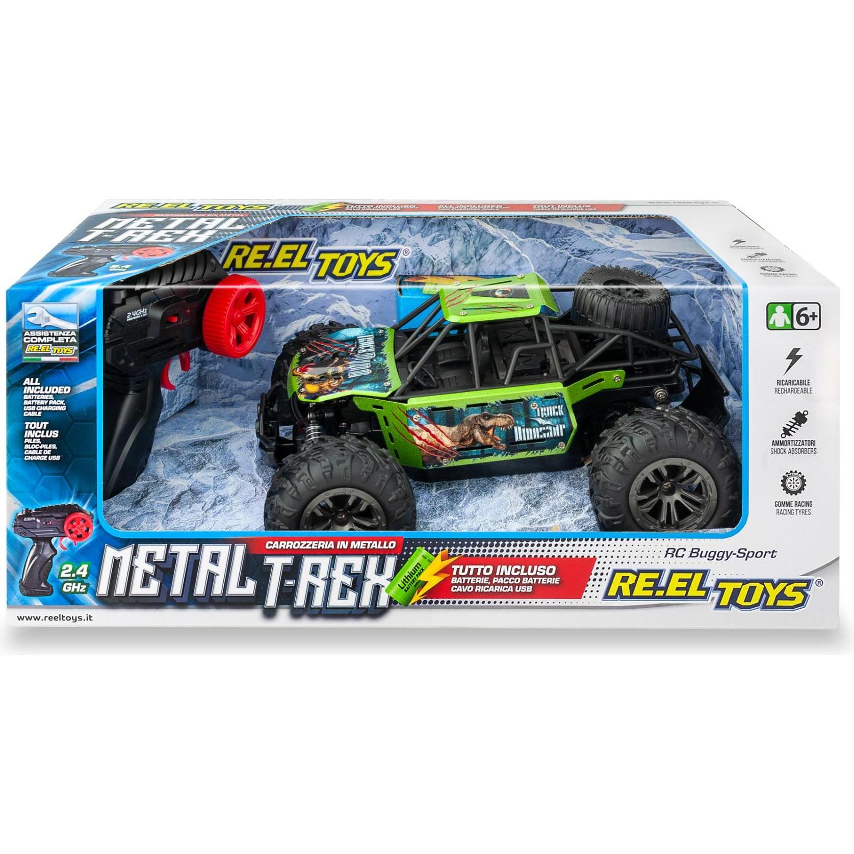Re.Eltoys METAL T-REX: Rc 2.4 GHz - Rc 1:16 Scale METAL CARBODY - with shock absorbers - differential - front