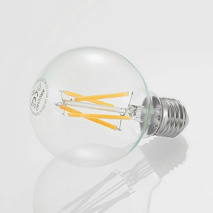 Produktbild Arcchio LED-Lampe E27 8W G80 2.700K Filament dimmbar klar (E27, 8 W, 980 lm, 1 x, E)