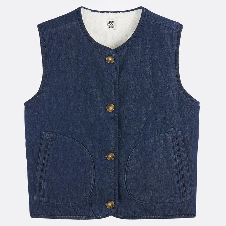 Produktbild La Redoute Collections Wendeweste aus gestepptem Denim (S)