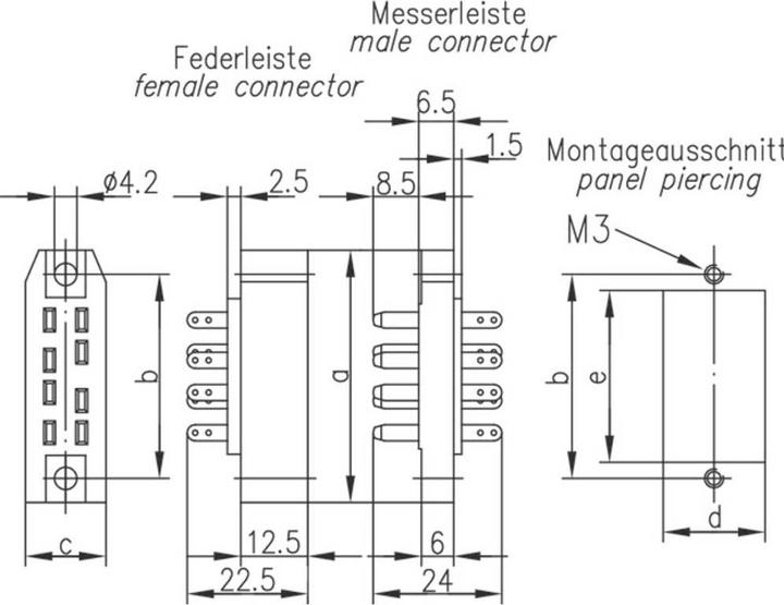 Nährwerte und Zutaten Telegärtner Federleiste B 30 Lötanschluss 30-pol J00042A0919