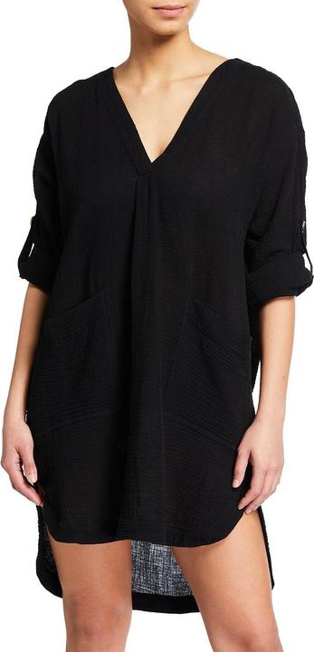 Image du produit Seafolly Robe Cache-Coeur à Manches Roulées (L)