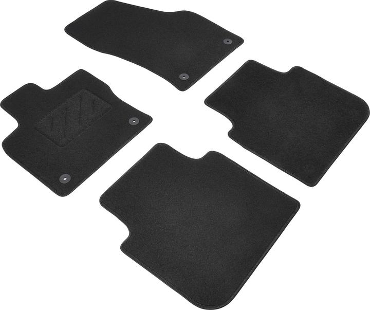 Walser Fussmatten für Skoda Kodiaq 10/2016-Heute, VW Tiguan Allspace 03/2017-Heute (2 Vordermatten + 2 Rückmatten)